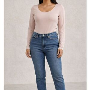 Express Body Contour Long Sleeve Bodysuit Blush Pink – Women’s XL (NWT)‎